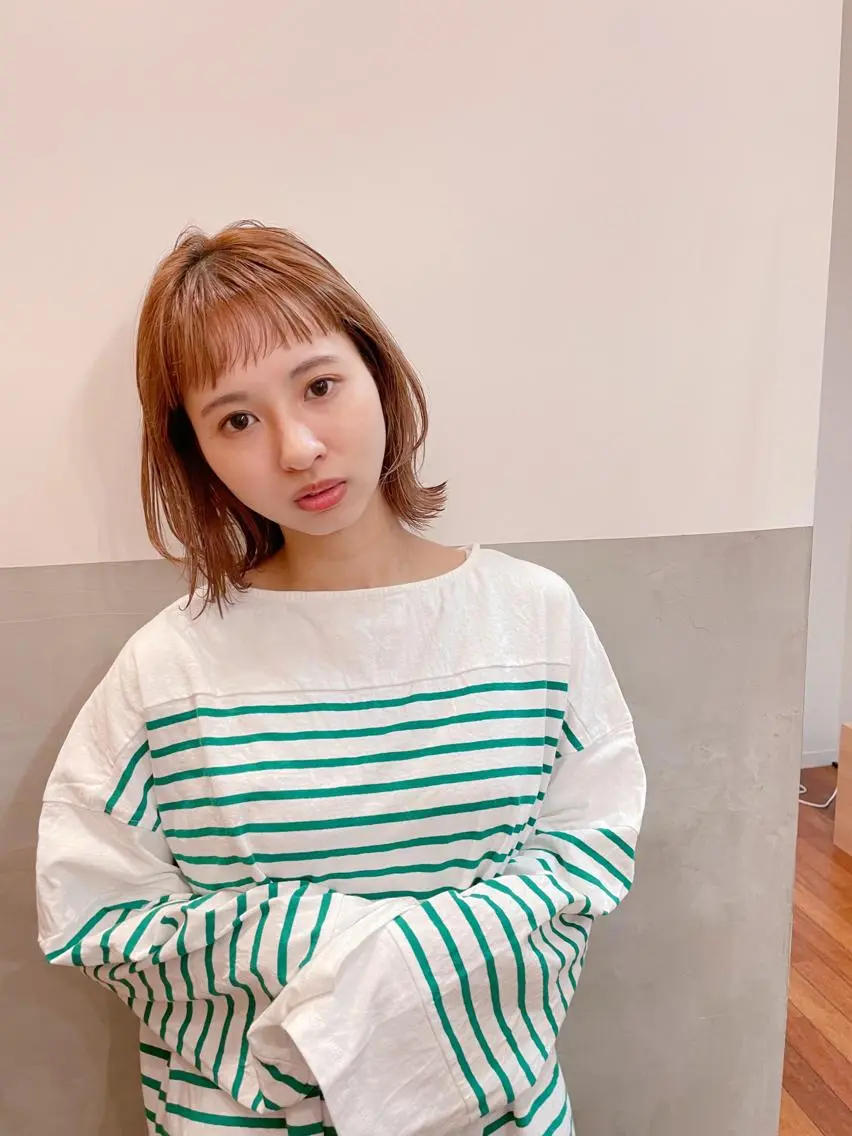 ミディアム トリートメント カット ヘアカラー ボブ/ミディアム 親しみやすさ/さくらのヘアスタイル