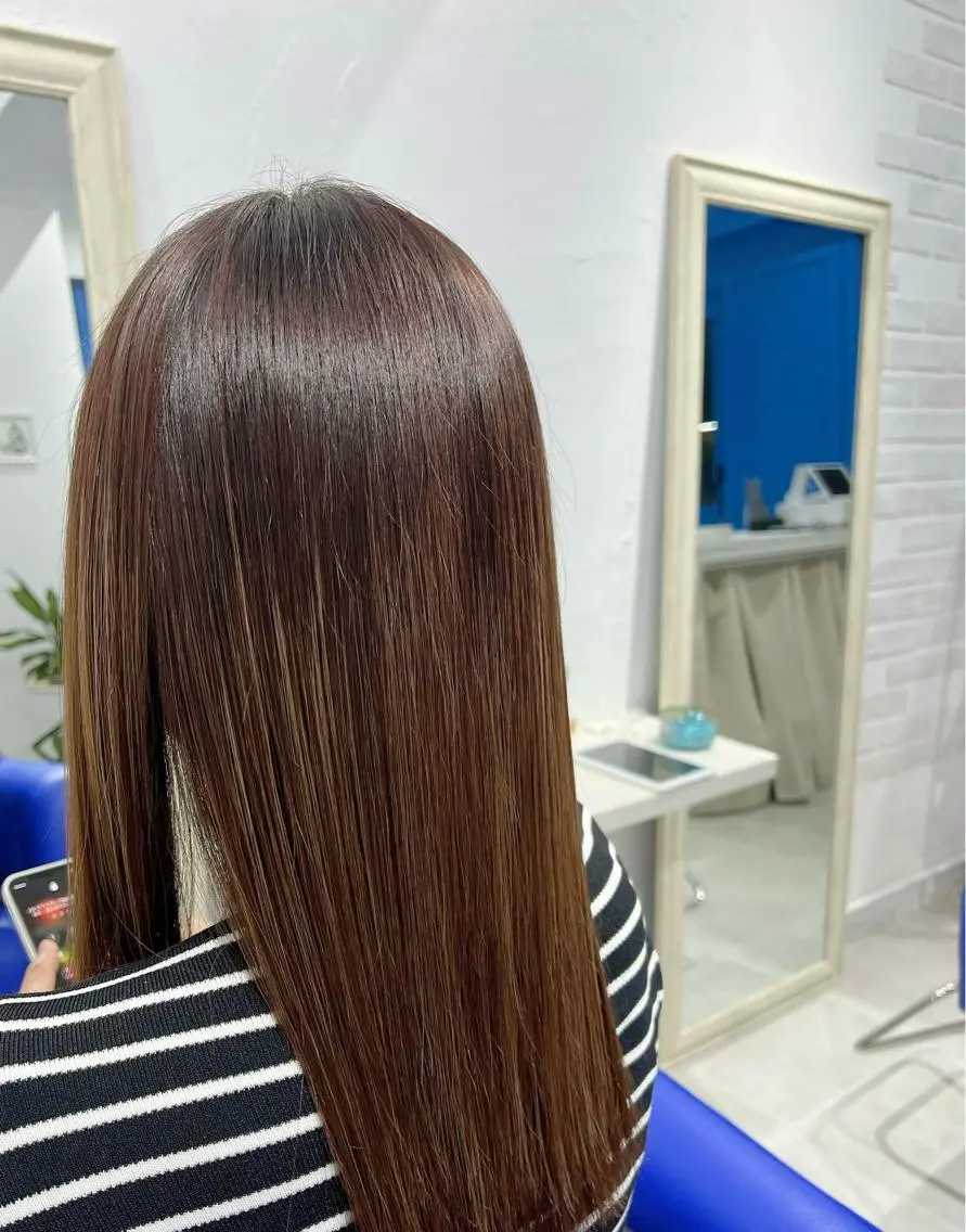 セミロング パーマ ヘアアレンジ トリートメント 髪質改善✨美髪✨小顔 専門美容師chibaのヘアスタイル