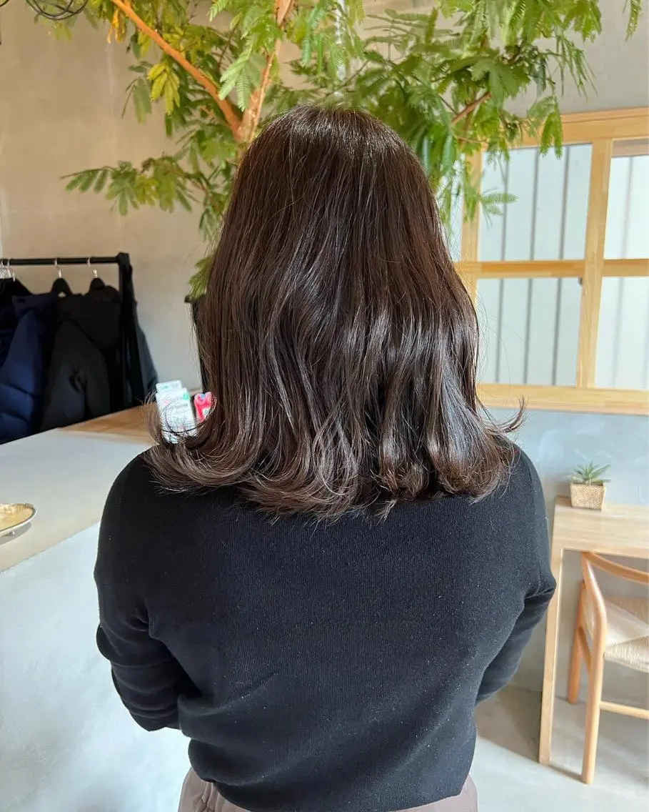 ミディアム カラー パーマ ミディアムパーマ ハイライトカラー イルミナカラー インナーカラー ボブ カット ヘアカラー パーマ トリートメント シンヤヘアーズ 泉大津本店のヘアスタイル