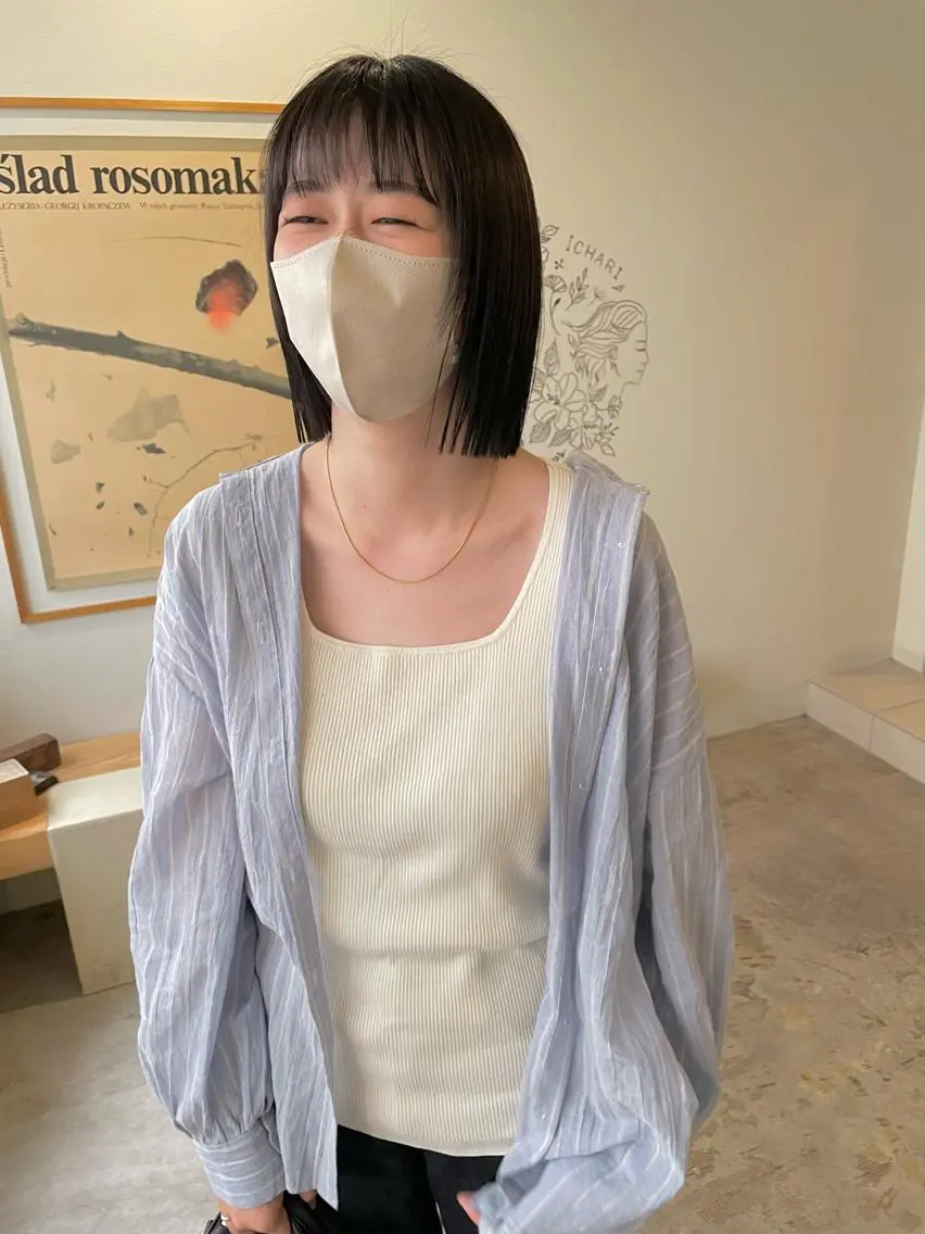 ショート カラー カット 縮毛矯正 ヒナゴ トヨカズのヘアスタイル