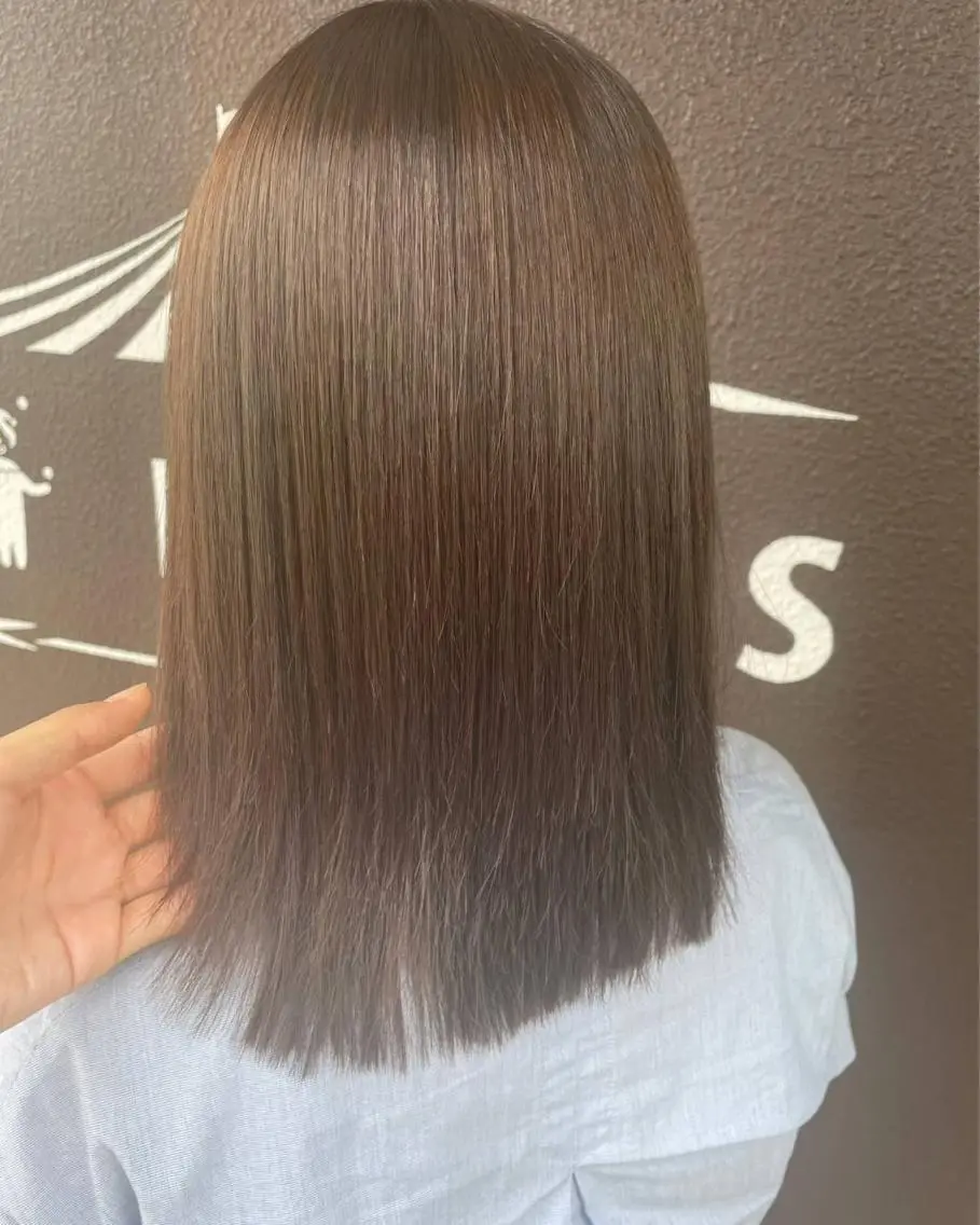 ミディアム 髪質改善 カット ヘアカラー 縮毛矯正 エイジングケア特化 サーカス/育毛/スパのヘアスタイル