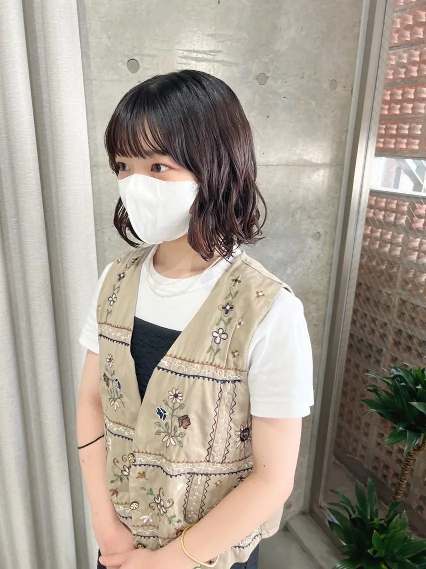 パーマ カット パーマ トリートメント ボブパーマコテ巻き風 パーマNo1深江秀平のヘアスタイル