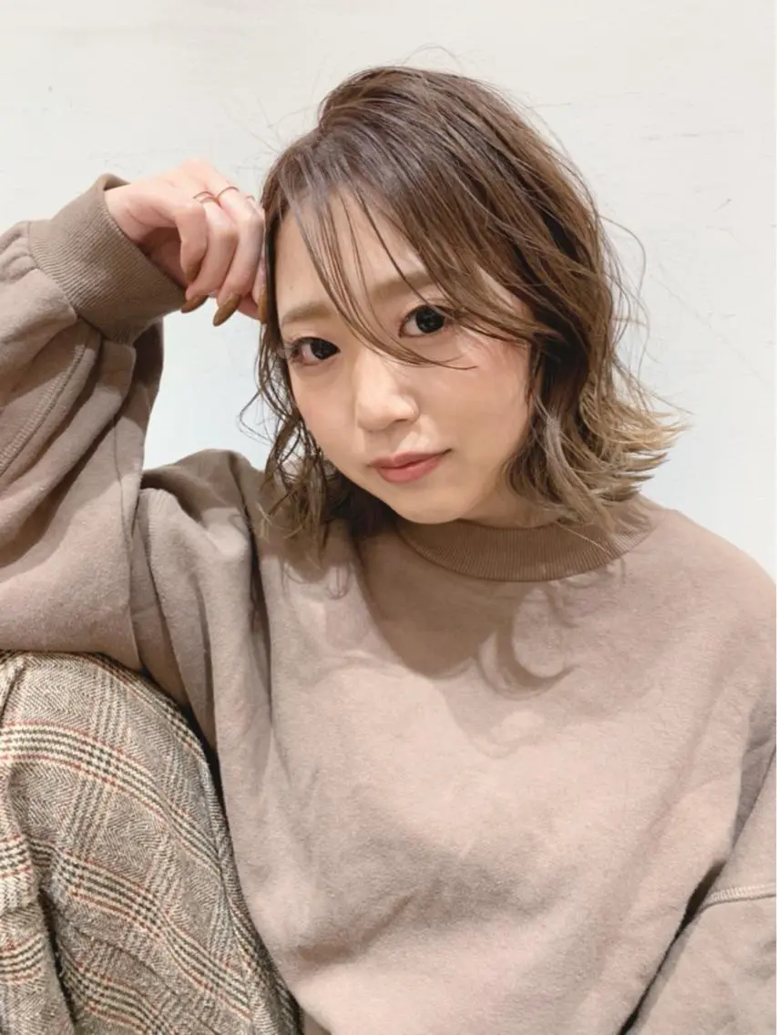 ミディアム ヘアカラー トリートメント ヘッドスパ diarスタイリスト 山田のヘアスタイル