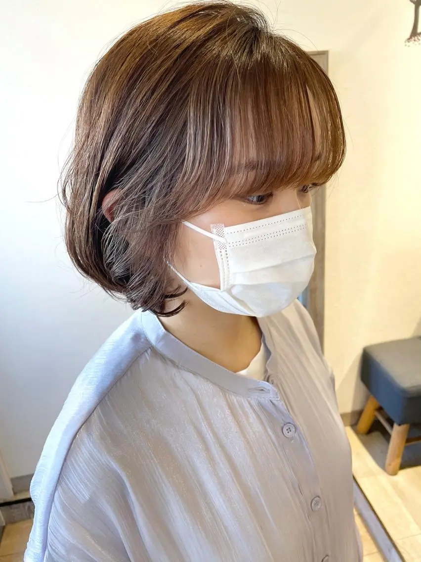 ショート カラー 🩰オリーブ/ ベージュ松本咲花🩰のヘアスタイル