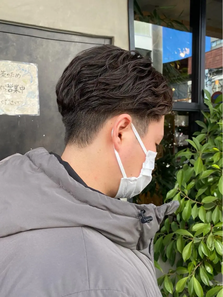 ショート メンズ メンズパーマ 【扉gate】野崎 英幸のヘアスタイル