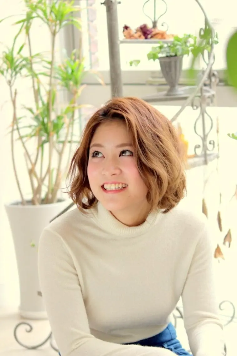 ショート ミディアム カラー パーマ ミディアムパーマ ハイトーンカラー メンズ指名多数!! 田島史也のヘアスタイル