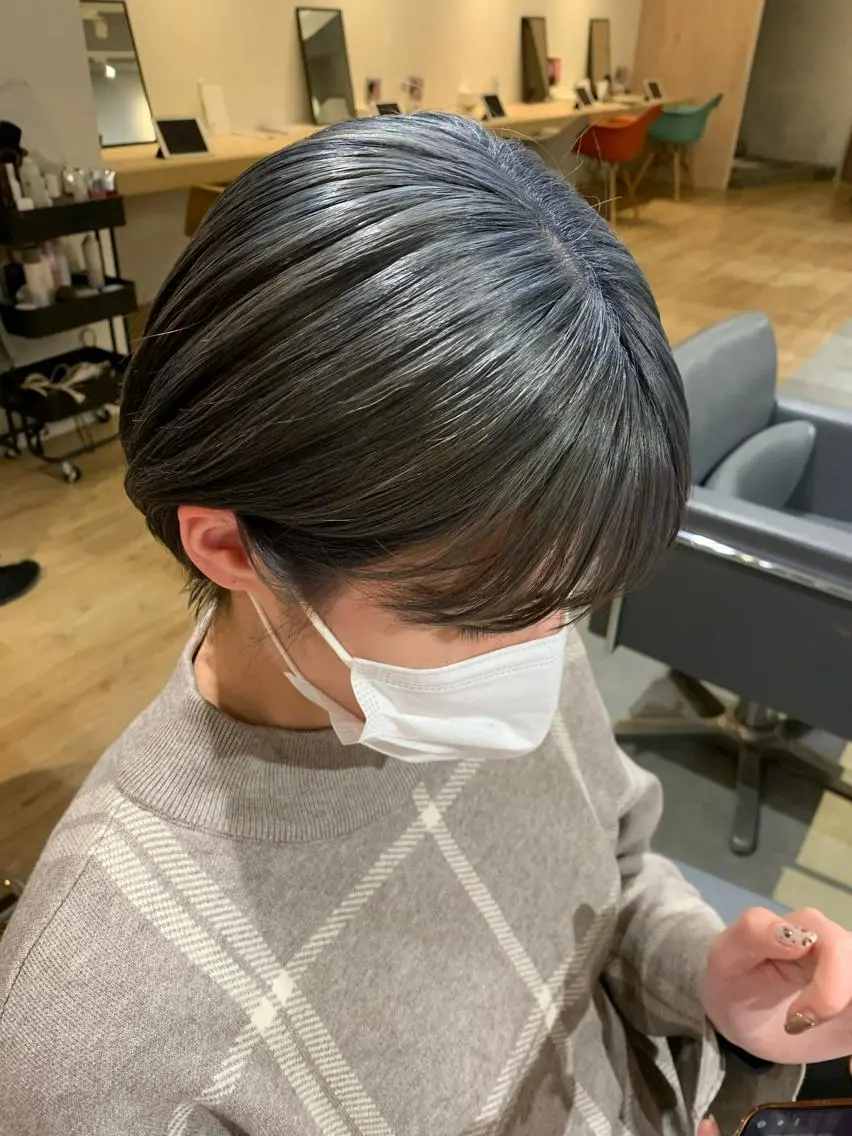 ショート カラー ヘアカラー 美髪・シールエクステ ホソタニリョウコのヘアスタイル