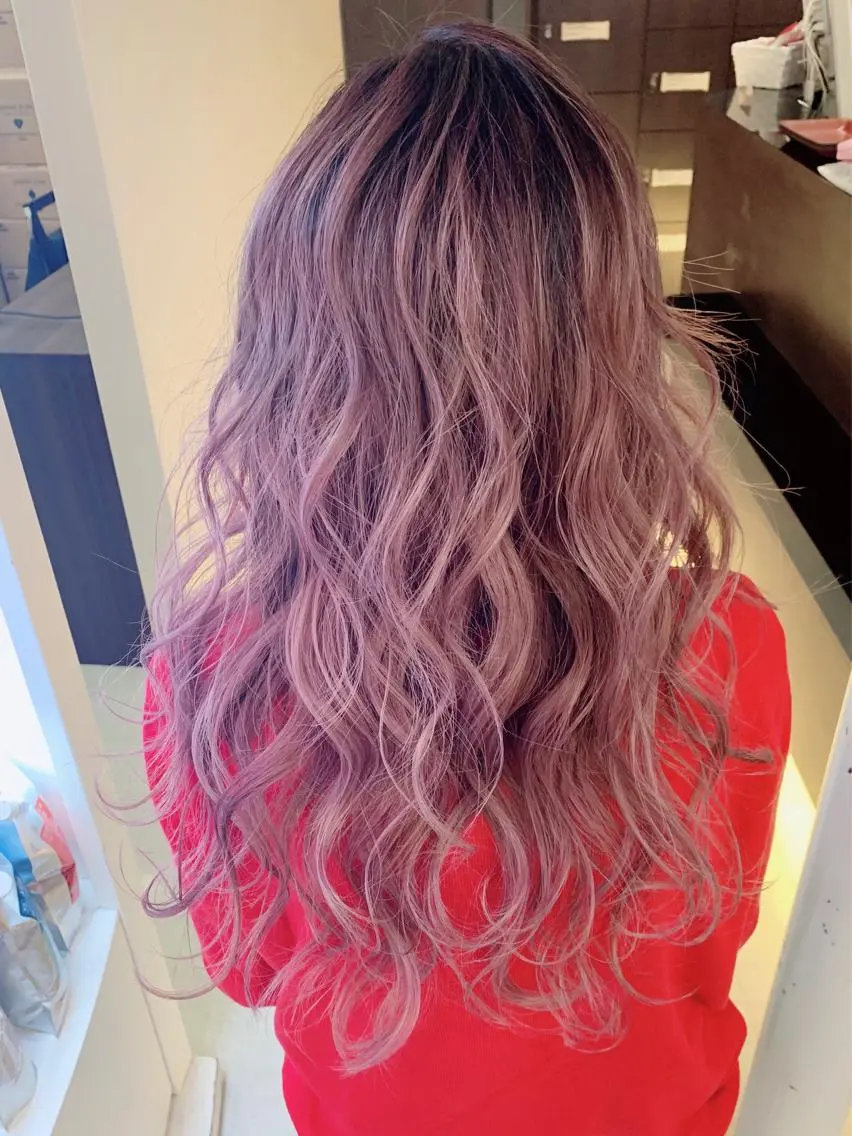 ロング ヘアカラー トリートメント エクステ カラコレ難波 sakamotoのヘアスタイル