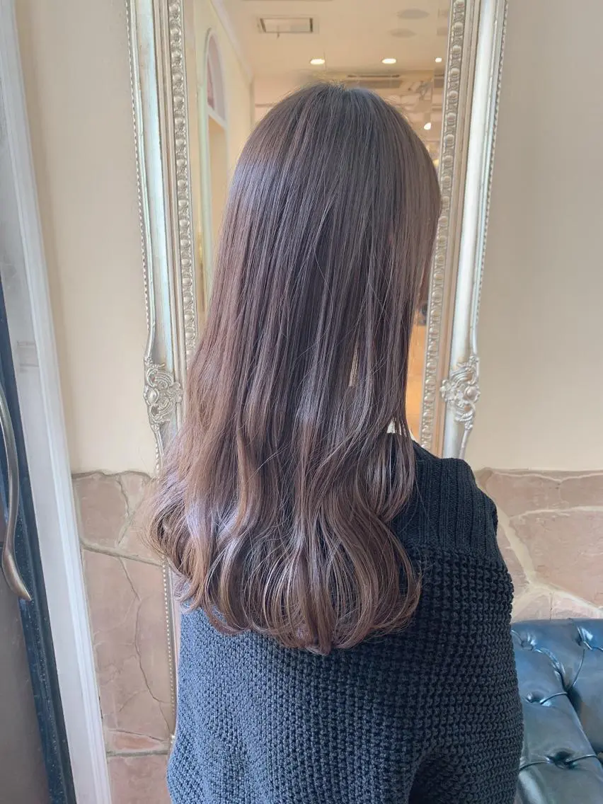 セミロング カット ヘアカラー トリートメント 高橋 一矢のヘアスタイル
