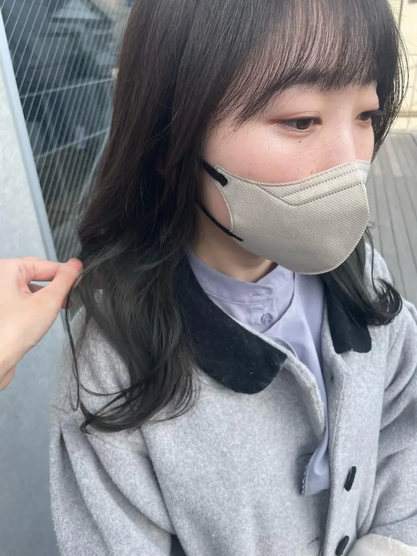 ミディアム カラー ブリーチ ケアブリーチ ダブルカラー インナーカラー インナーカラー 推し ブリーチ  髪質改善のヘアスタイル