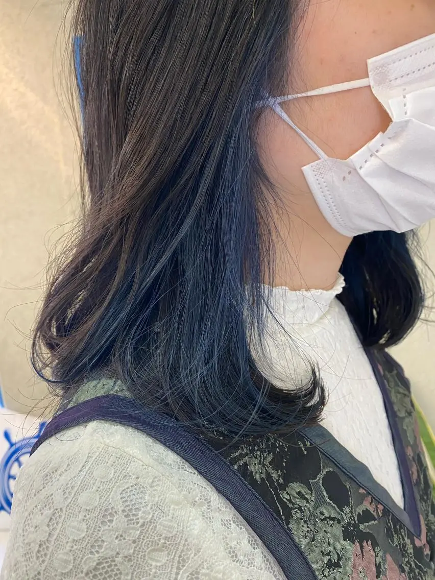 ミディアム カラー インナーカラー ヘアカラー トリートメント NATSUKI💟 EARTH二俣川のヘアスタイル
