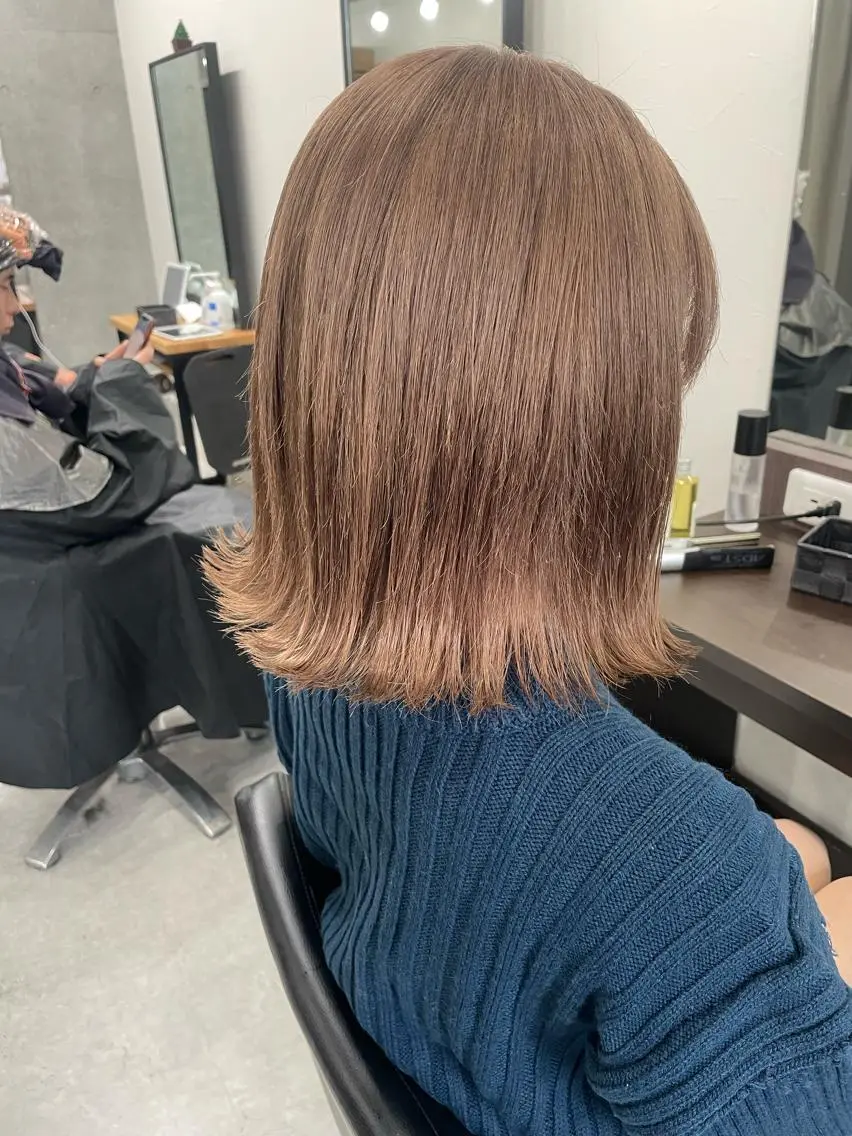 ミディアム カラー カット パーマ トリートメント ヘアセット メンズモテパーマ💙 fuwaのヘアスタイル