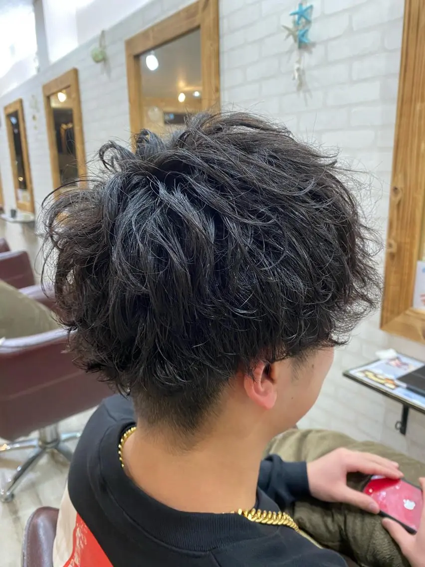 メンズ メンズパーマ 若山 敦のヘアスタイル