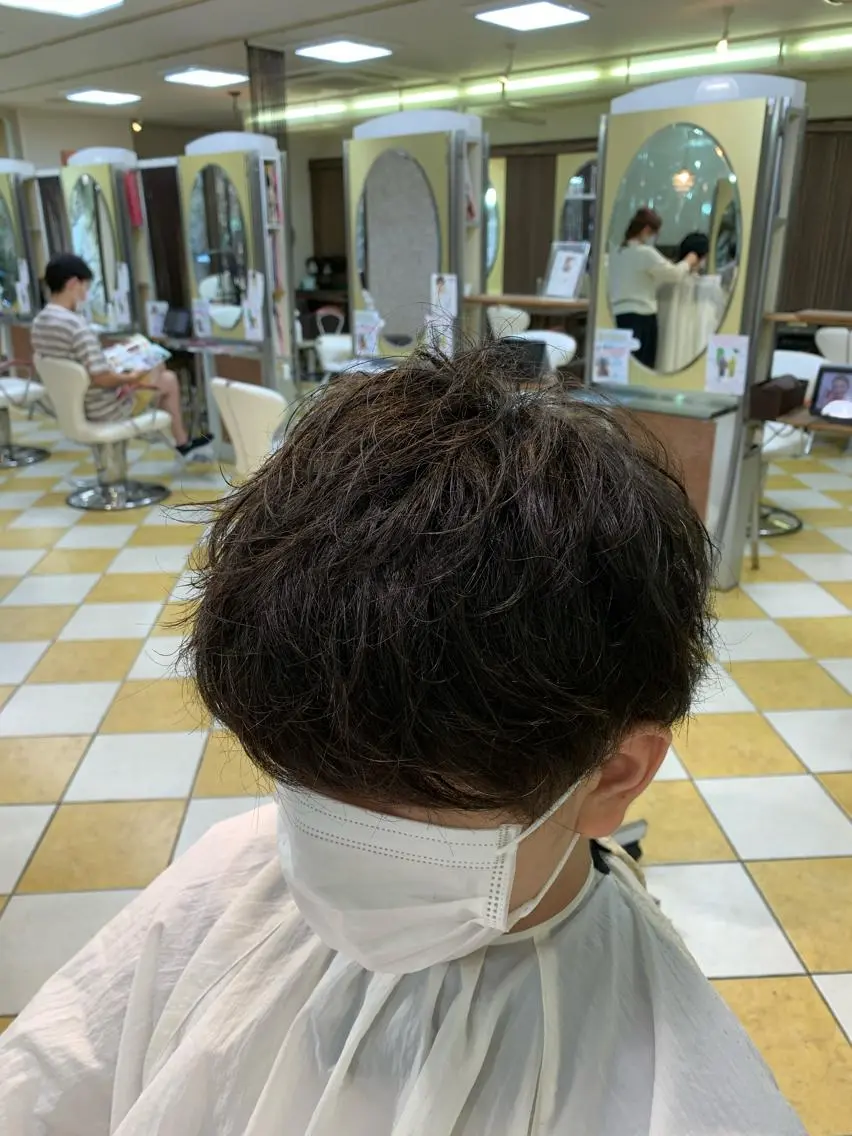ショート パーマ ヘアアレンジ メンズ ササ ユウキ/パーマ 縮毛矯正/髪質改善のヘアスタイル