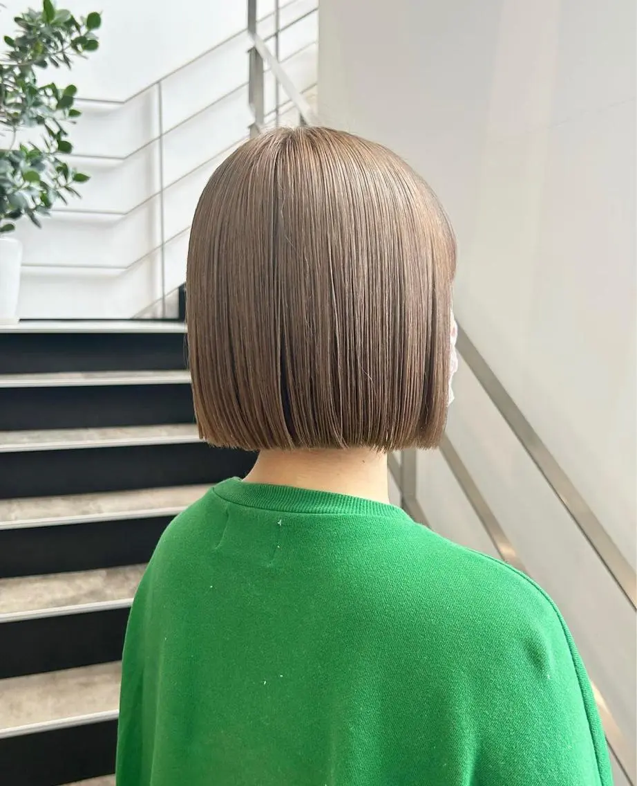 ミディアム カラー パーマ ヘアアレンジ メンズ キッズ ベージュカラー ボブ stylist 🌸 kana.のヘアスタイル