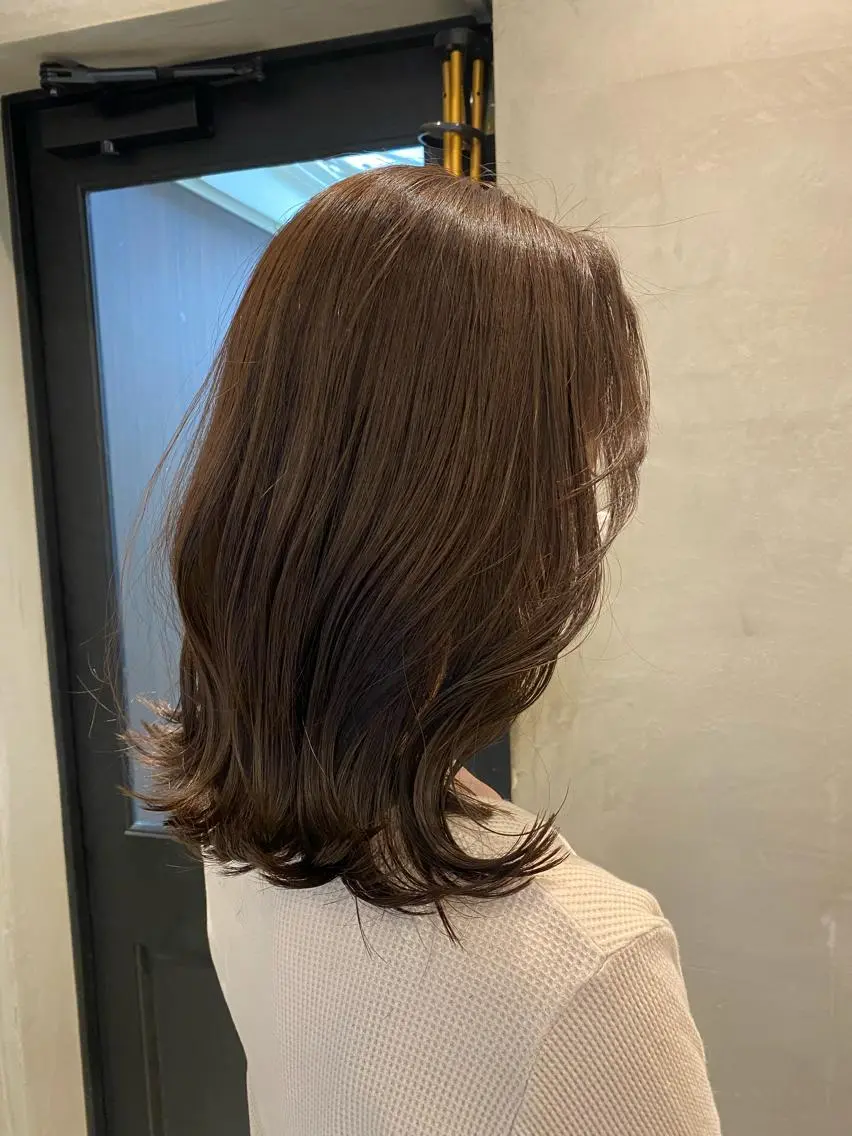 セミロング カット ヘアカラー トリートメント 新宿/顔周りカット +レイヤー＝しずく♩のヘアスタイル