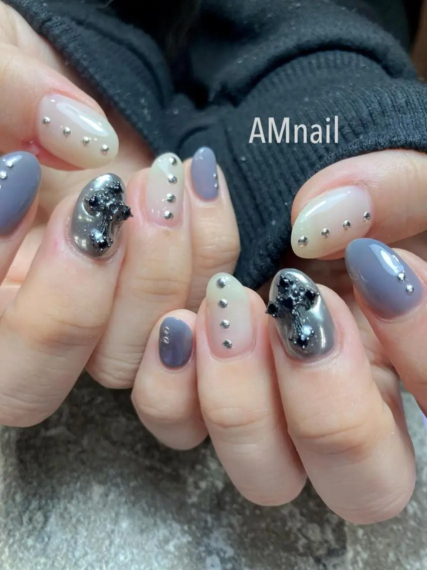 ネイル アートネイル 持ち込み ハンドネイル Am:nail 柏 SUE（スゥ）のネイルデザイン