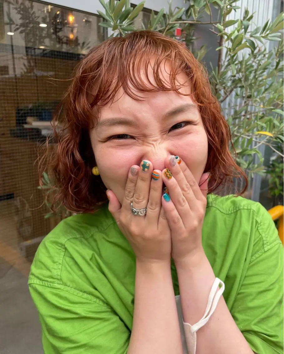 ミディアム カラー パーマ しの　ゆきの THE REMMYのヘアスタイル