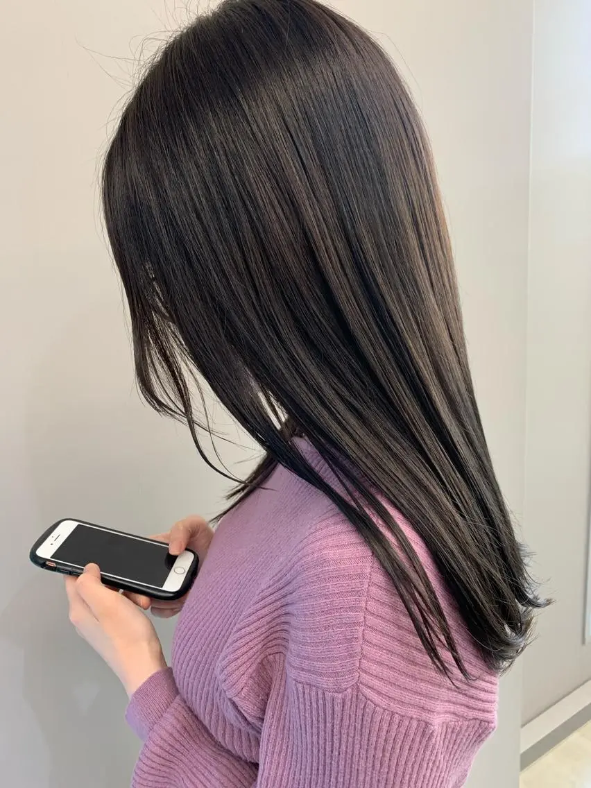 ロング カラー ブラウンカラー トリートメント ヘアカラー トリートメント theF___ yukoのヘアスタイル