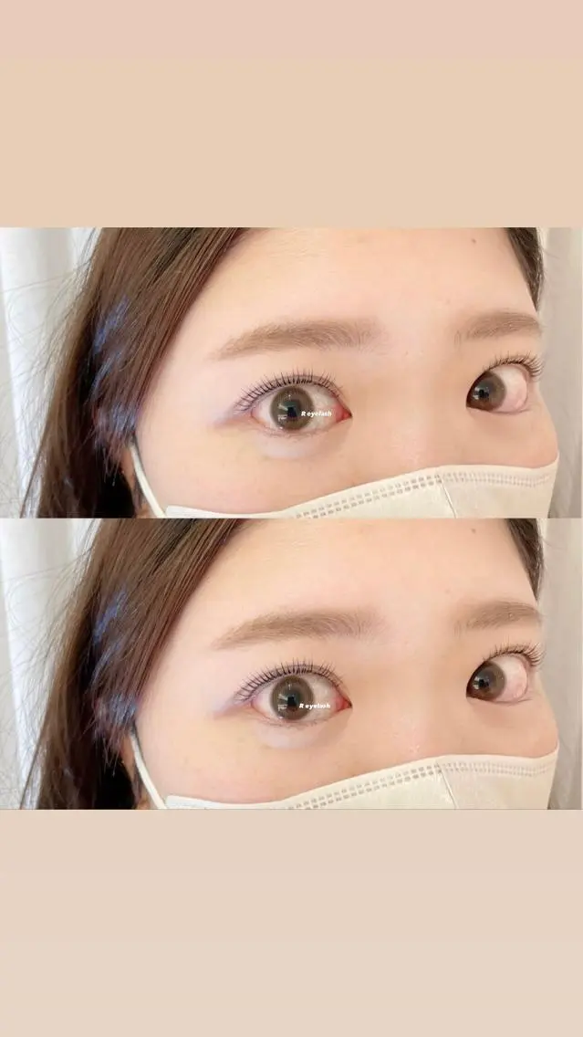 ミディアム カラー パーマ ヘアアレンジ メンズ キッズ ネイル マツエク・マツパ アイブロウ マツパ 𝑹 eyelashのマツエク・マツパデザイン