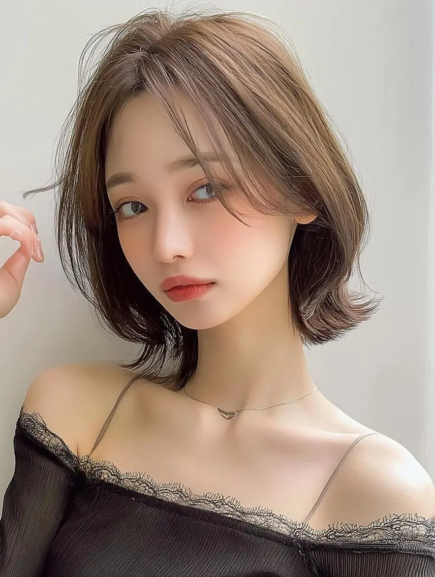 ミディアム 髪質改善 カット ヘアカラー ダブルカラー/周防 頼翔/カラー🌈のヘアスタイル