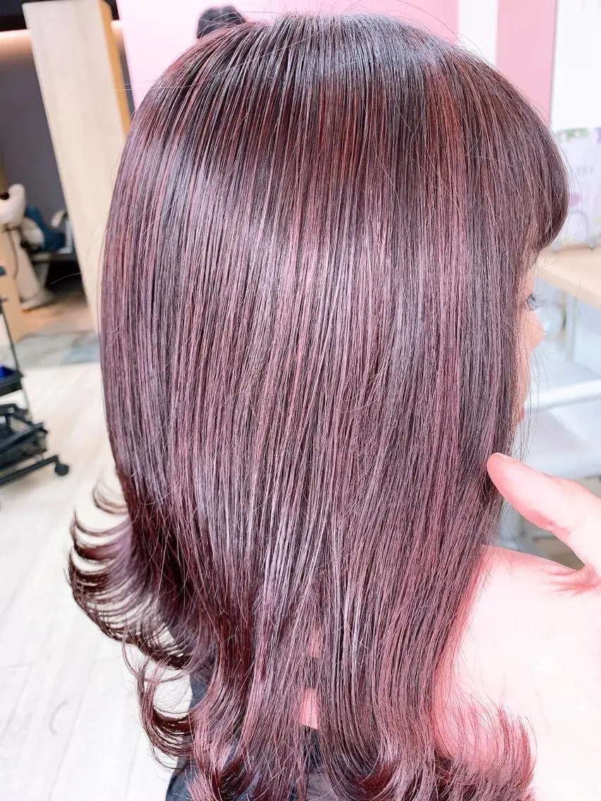 カラー ブラウンカラー ピンクカラー Gemini代表 Maedaのヘアスタイル