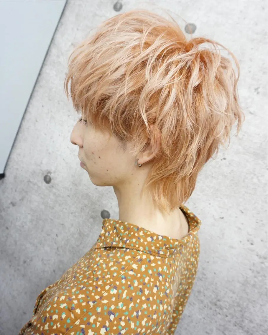 ミディアム ウルフカット カット ヘアカラー トリートメント hair teria ryu 大塚のヘアスタイル