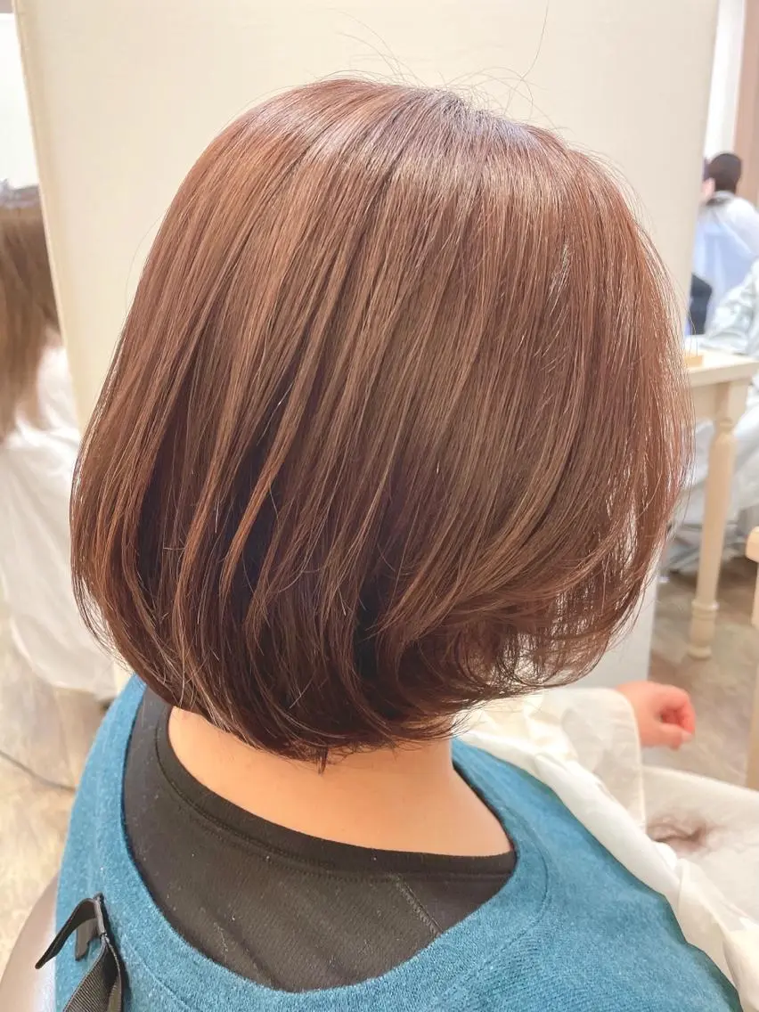 ショート カラー ベージュカラー ピンクカラー ピンクベージュ メンズパーマ🌀/ 中村郁未のヘアスタイル