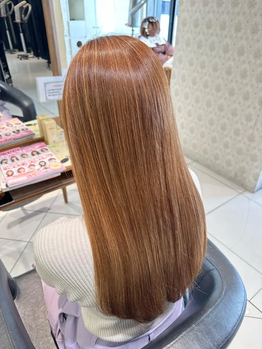 ロング ハイライト 髪質改善 ヘアカラー トリートメント ✨美髪矯正の専門家✨ 髪質改善 松村のヘアスタイル