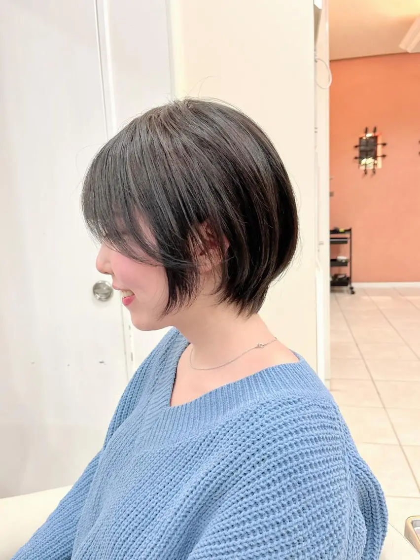 ショート カラー 透明感カラー ミセス ショートヘア 小顔カット カット ヘアカラー トリートメント 《大人気髪質改善》 プログレス国分寺店のヘアスタイル