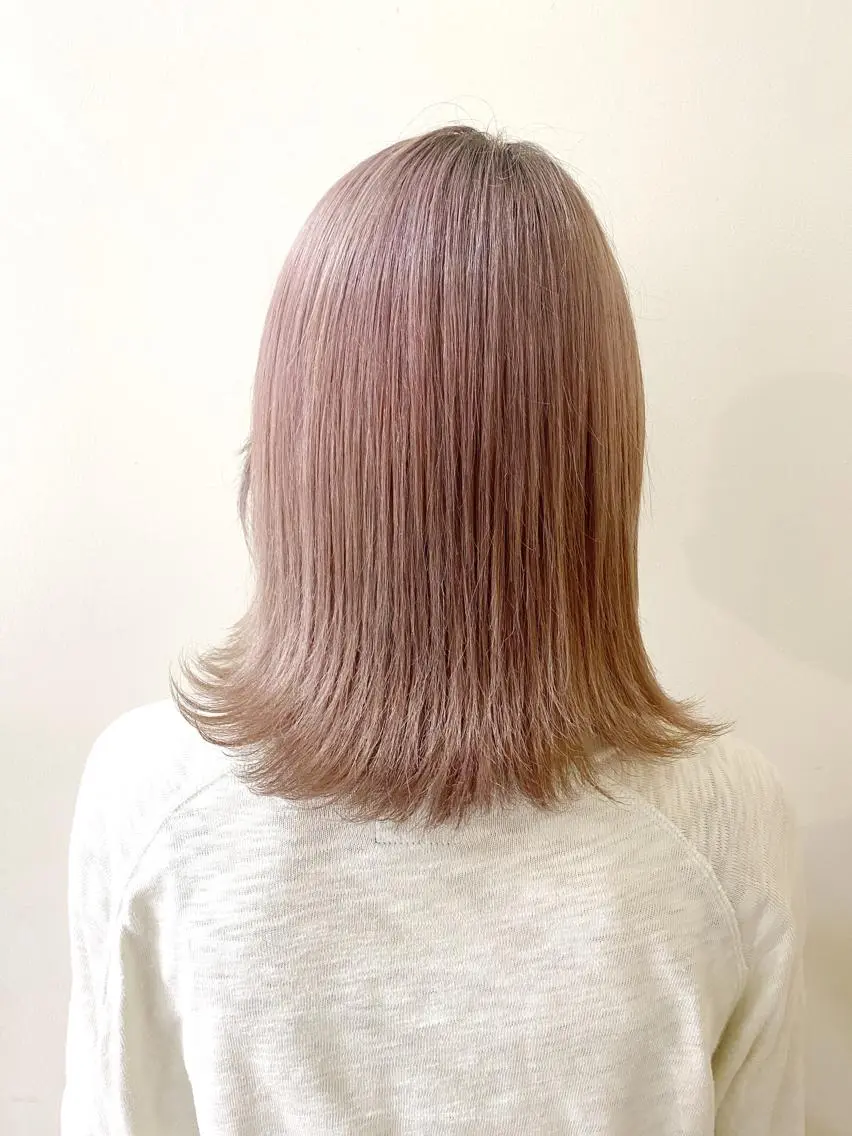 ミディアム カラー 服部 樹季のヘアスタイル