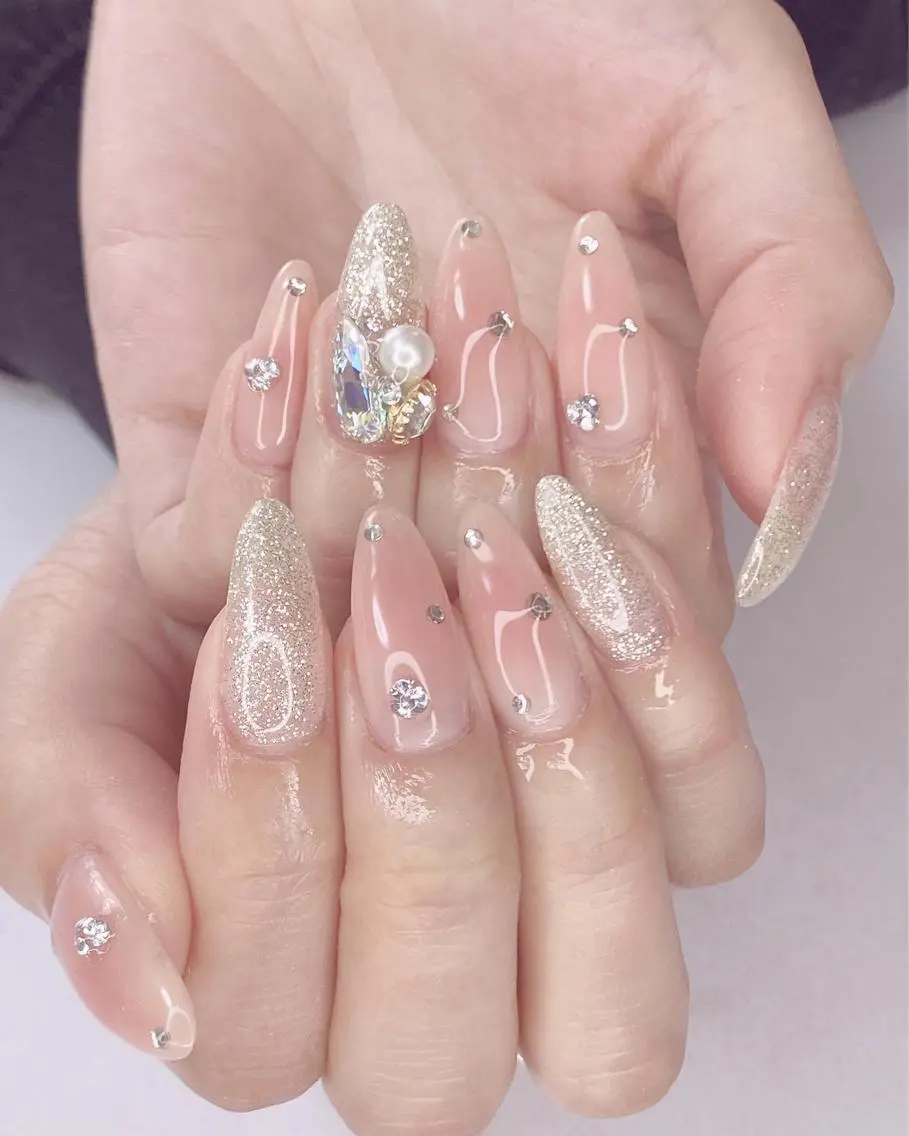 ネイル アニマル柄 アートネイル オーロラネイル 桜ネイル クリアネイル Nail Salon ertiのネイルデザイン