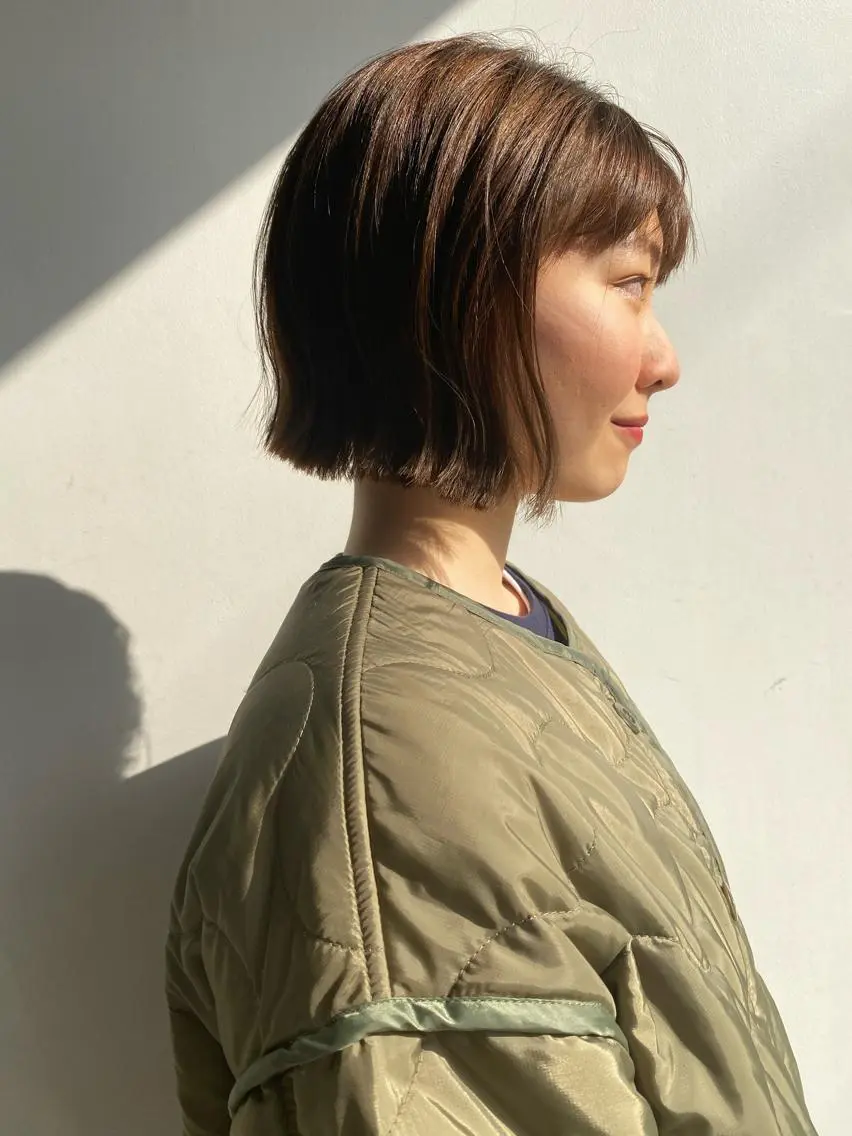 ショート カラー 切りっぱなしボブ ボブ カット ヘアカラー 🍃YURI 🍃のヘアスタイル