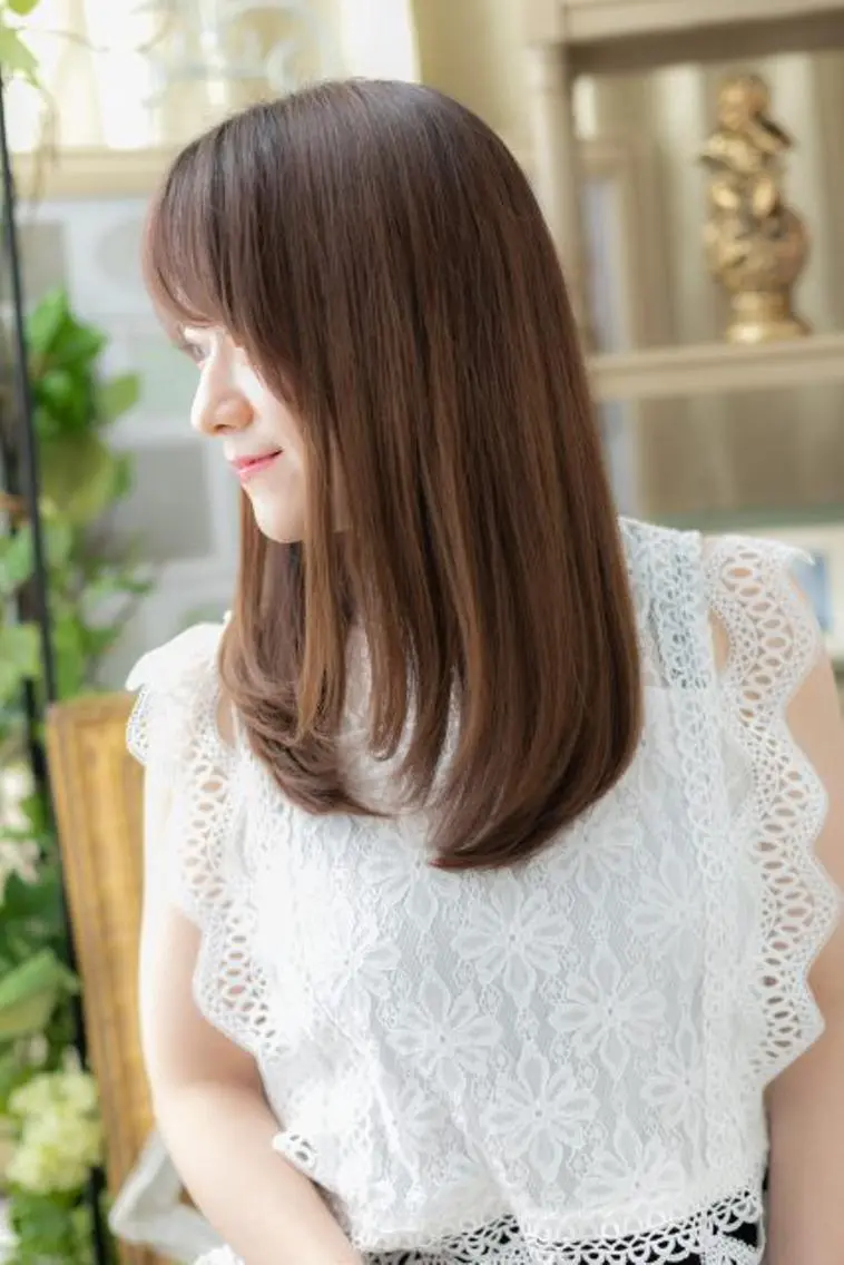パーマ 艶髪ストレート❇️ レイヤー❇️出町光流のヘアスタイル