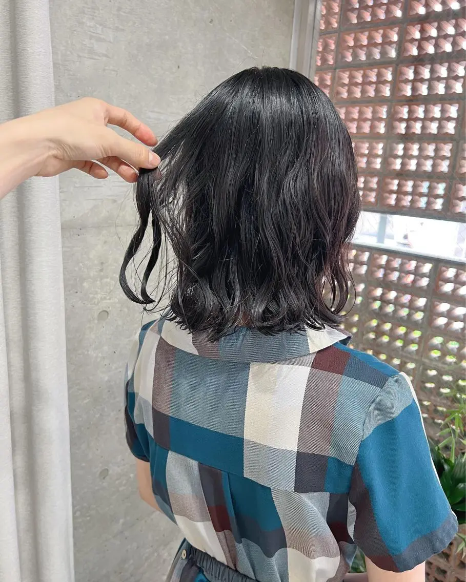 パーマ カット パーマ トリートメント ボブパーマコテ巻き風 パーマNo1深江秀平のヘアスタイル