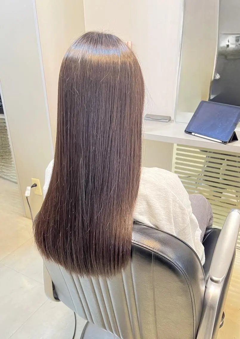 ロング カット 縮毛矯正 土岐 泰廣のヘアスタイル