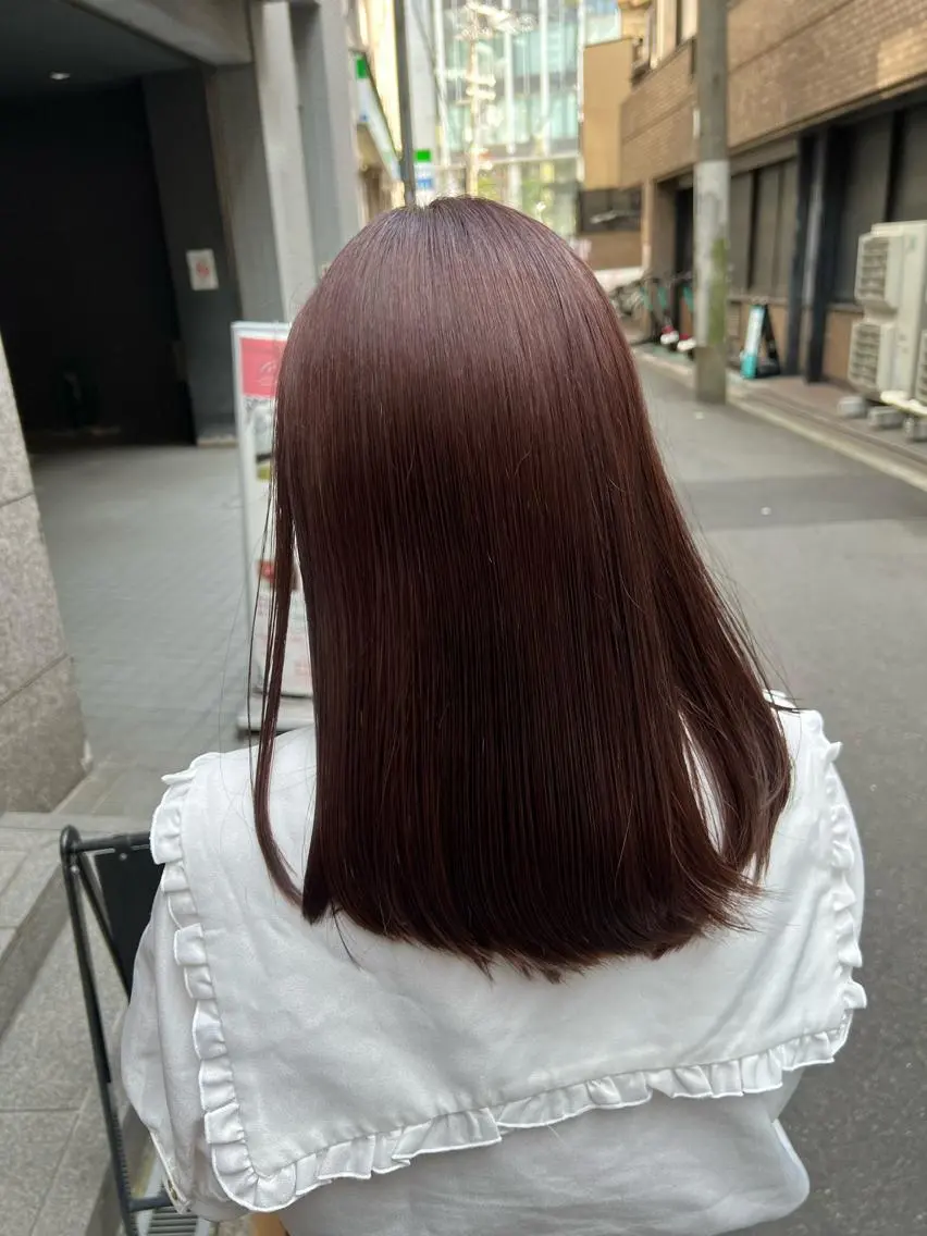 セミロング カラー 髪質改善ストレート Kantaのヘアスタイル