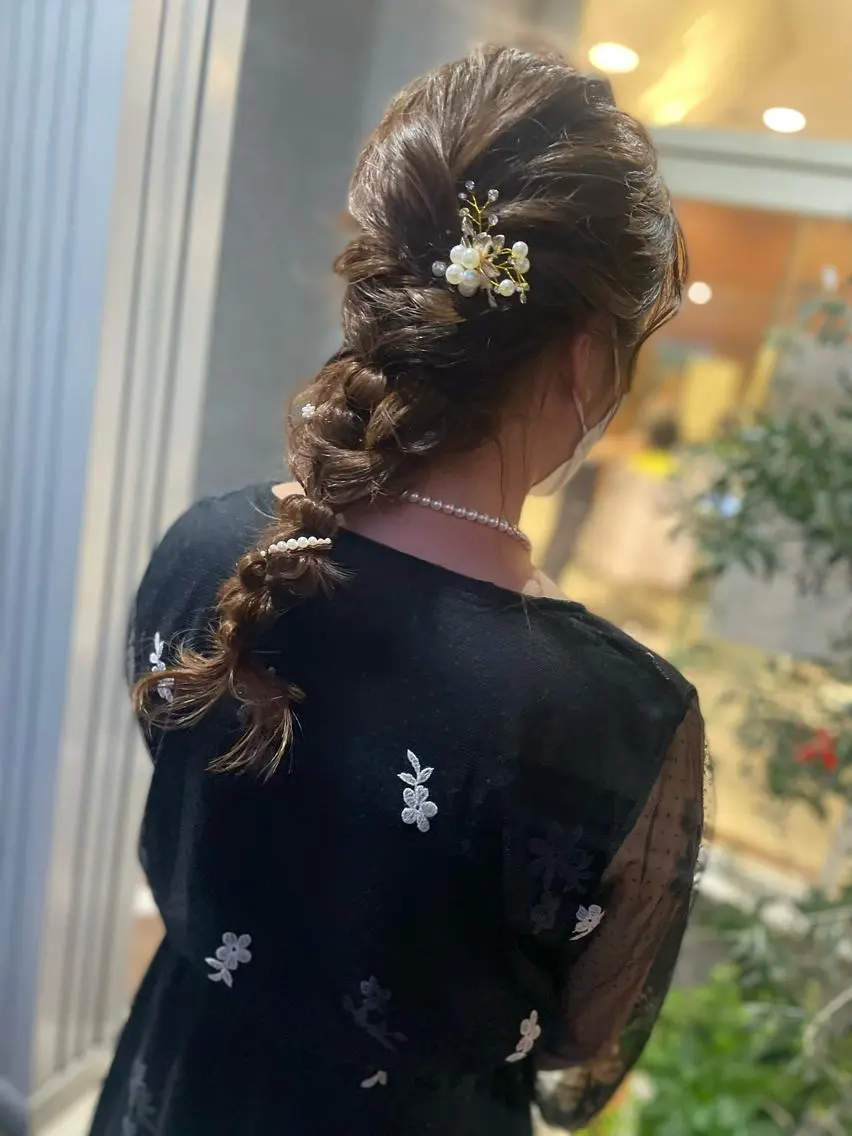 ロング ヘアセット 佐々木 麻純のヘアスタイル