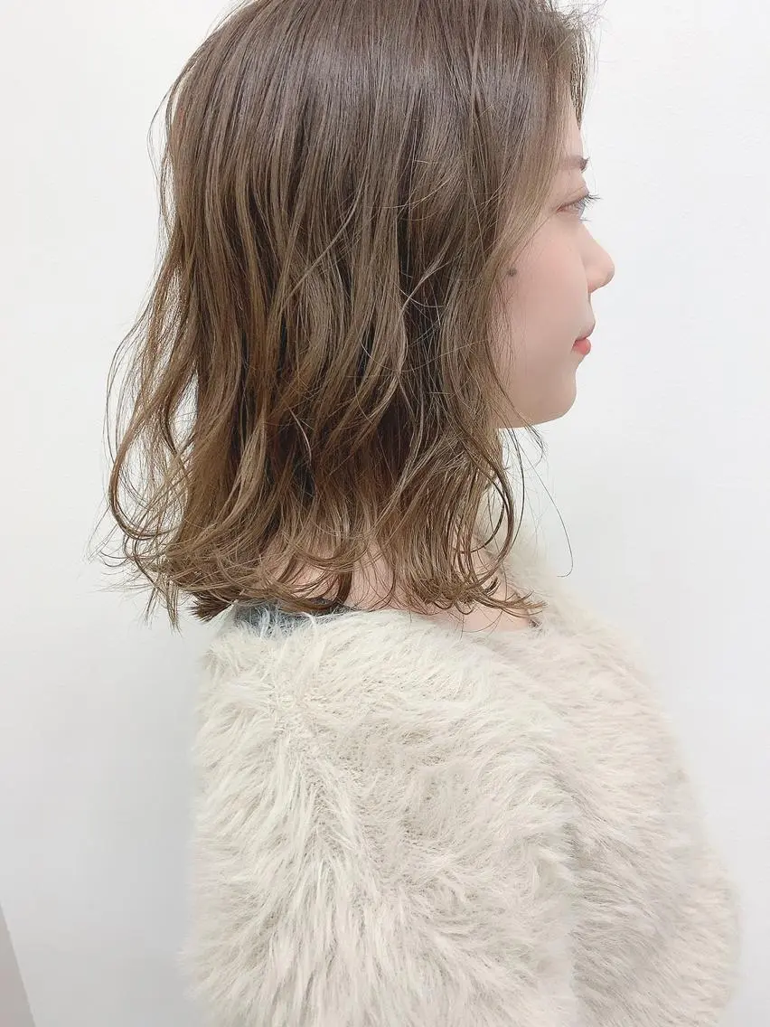 ミディアム カラー ブリーチなし透明感 🍀梅田・増田のヘアスタイル