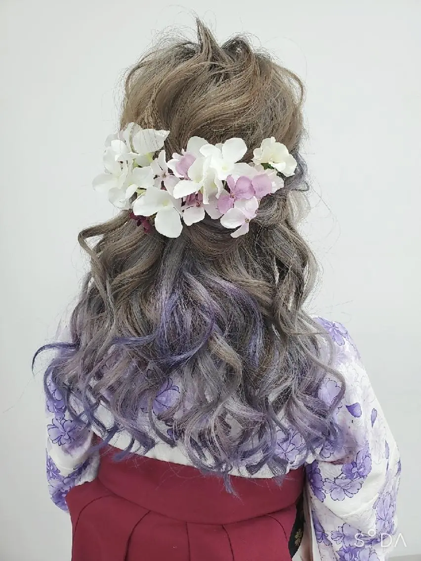 ヘアアレンジ ハーフアップ 卒業式のヘアスタイル 倉持 龍歩のヘアスタイル