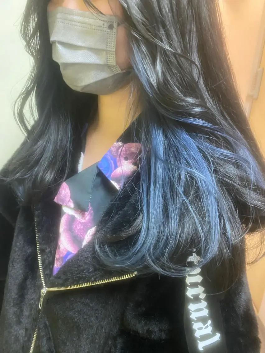 セミロング カラー ブリーチ デザインカラー インナーカラー ボブ ウルフカット ヘアカラー 🌈デザインヘア職人 Kaede🌈のヘアスタイル