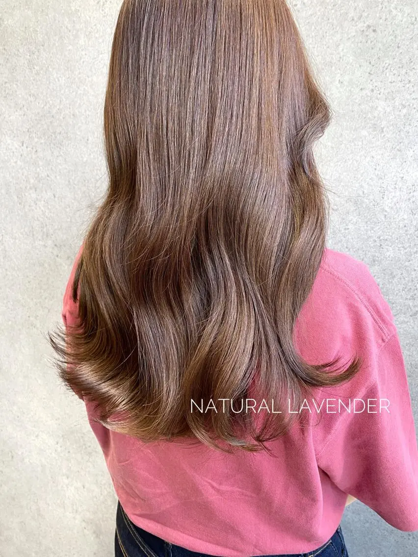 ロング カラー ブリーチ ケアブリーチ ラベンダーカラー 髪質改善 ヨシンモリ YUKA🐻❄️ 🎀当日予約ok/のヘアスタイル