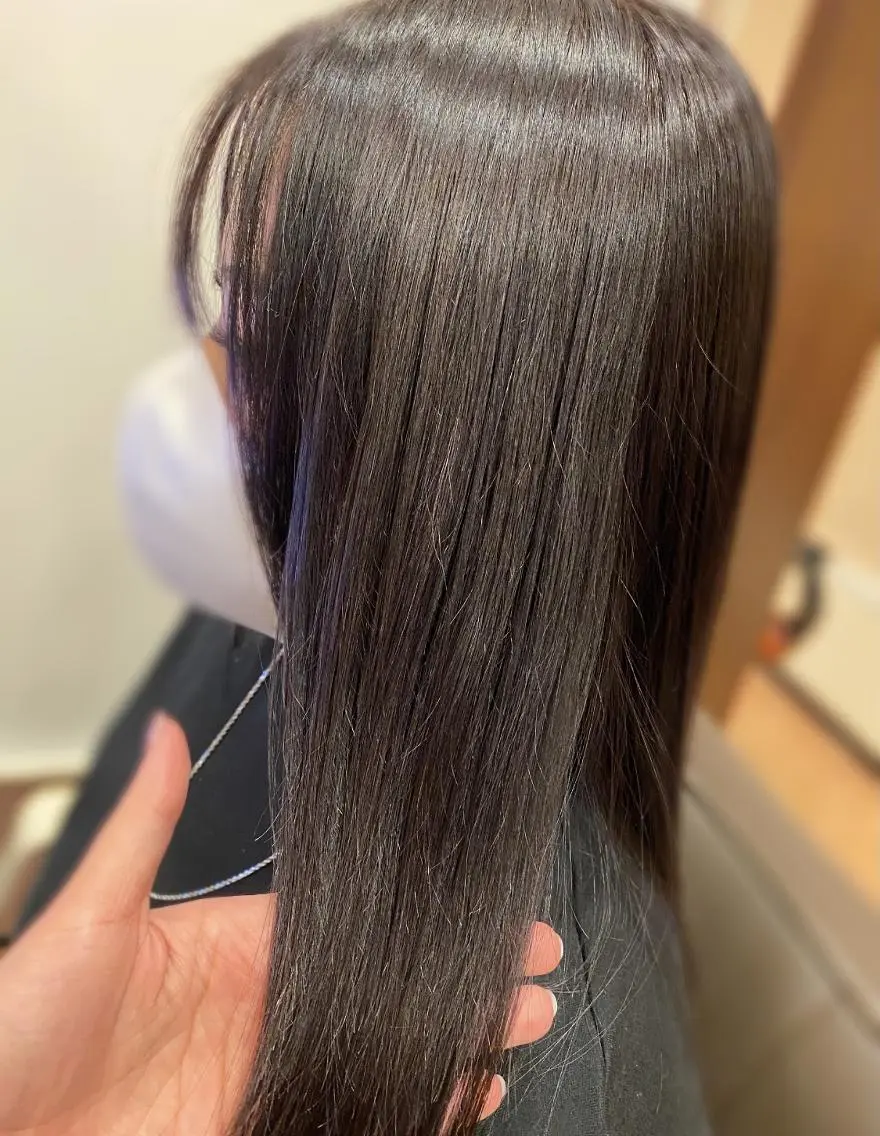 カラー ブルーカラー ブルーバイオレット バイオレットカラー ヘアカラー トリートメント ✨艶髪カラー✨ ななみのヘアスタイル