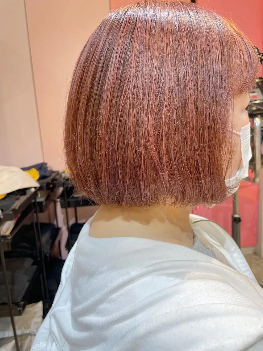 ショート カラー ブリーチ ハイライトカラー ピンクカラー ハイライト 瀬川 雄太のヘアスタイル