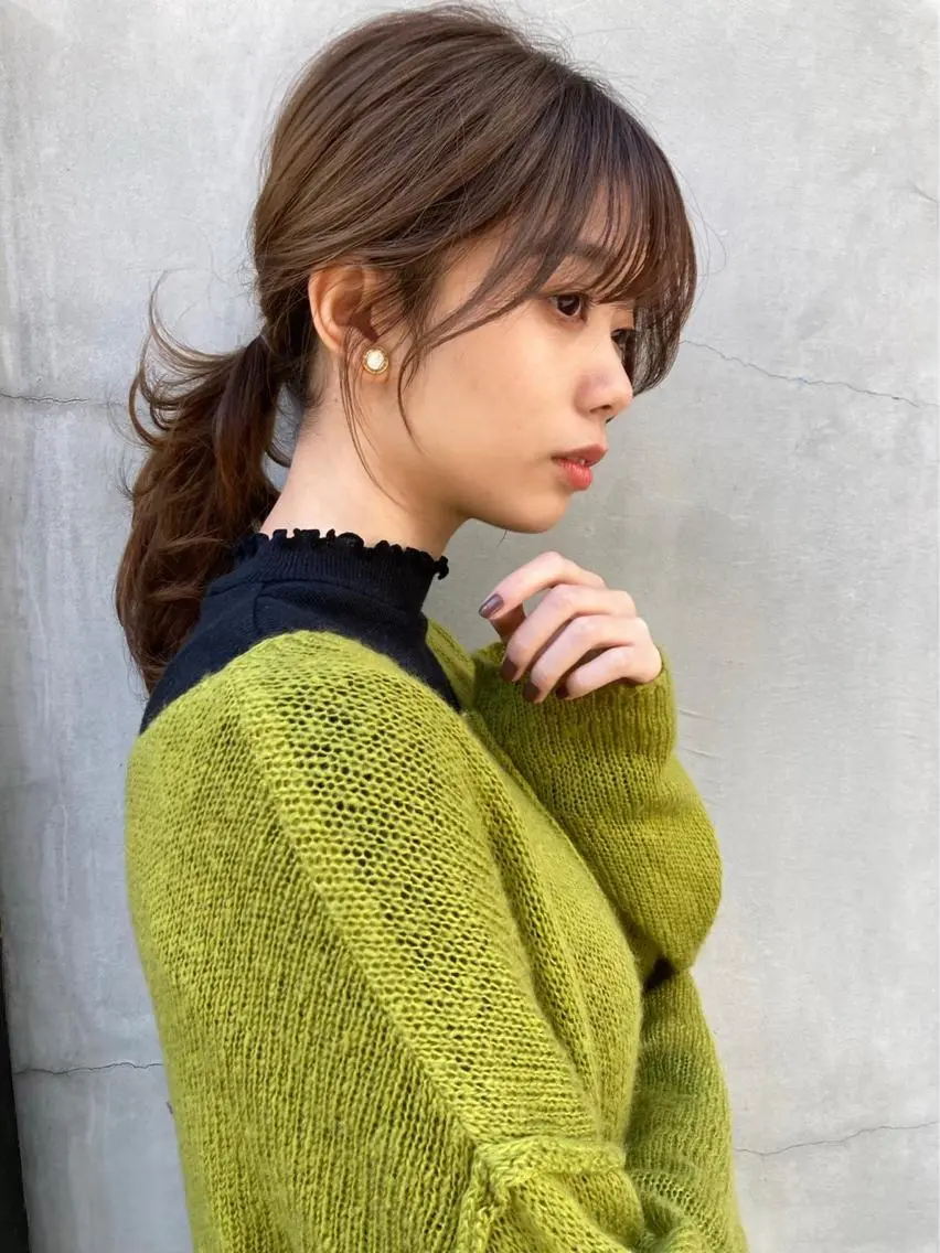ロング 顔周りカット 髪質改善 韓国風ヘア ロング 似合わせカット カット ヘアカラー トリートメント 暖色カラー/新宿/韓 国風レイヤー鮫島志穂のヘアスタイル