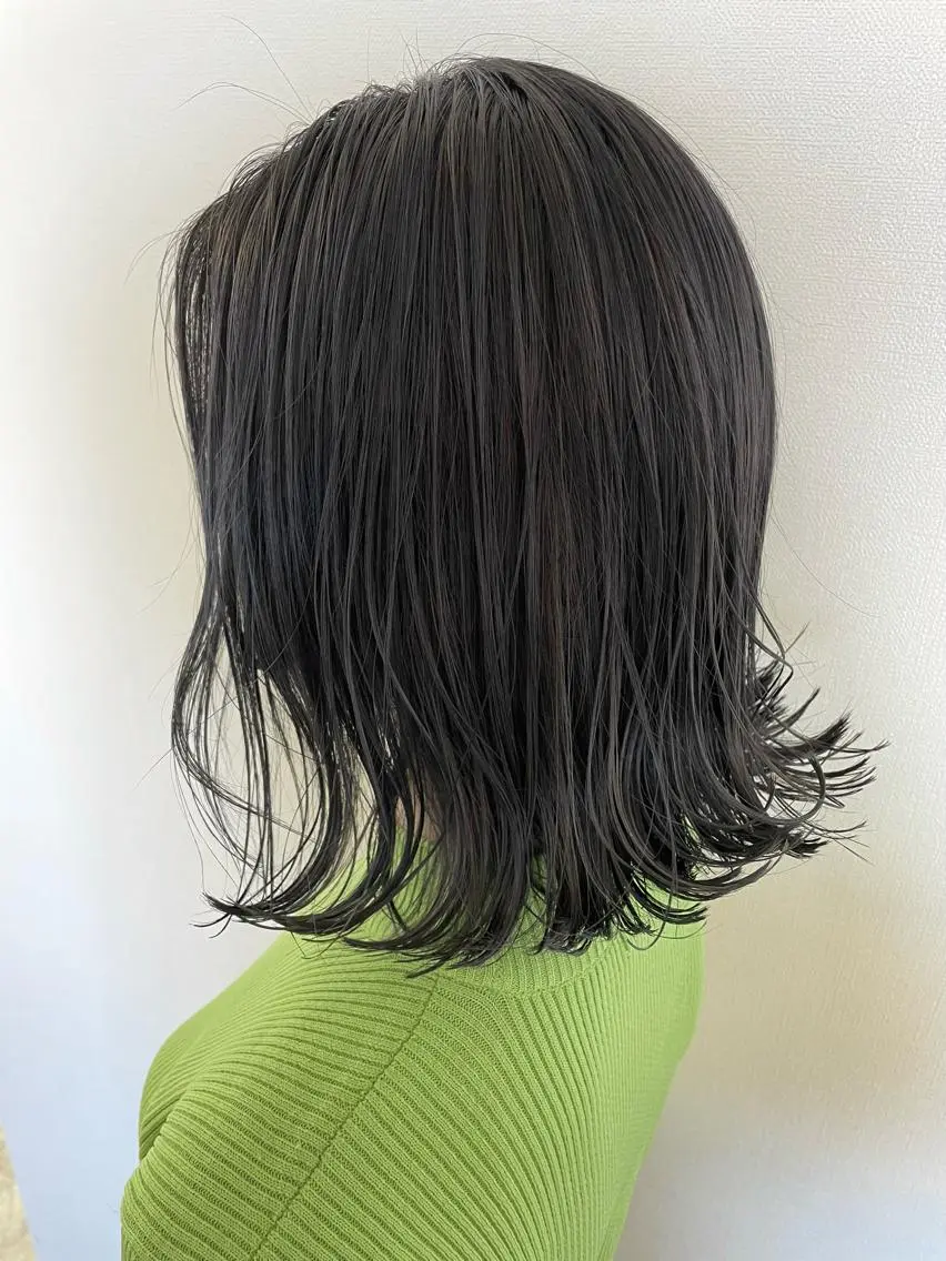 ミディアム カラー ブリーチ ブルーカラー ブルーグレー ブルーグレージュ グレージュ カット ヘアカラー トリートメント studio the soel /TAKAのヘアスタイル