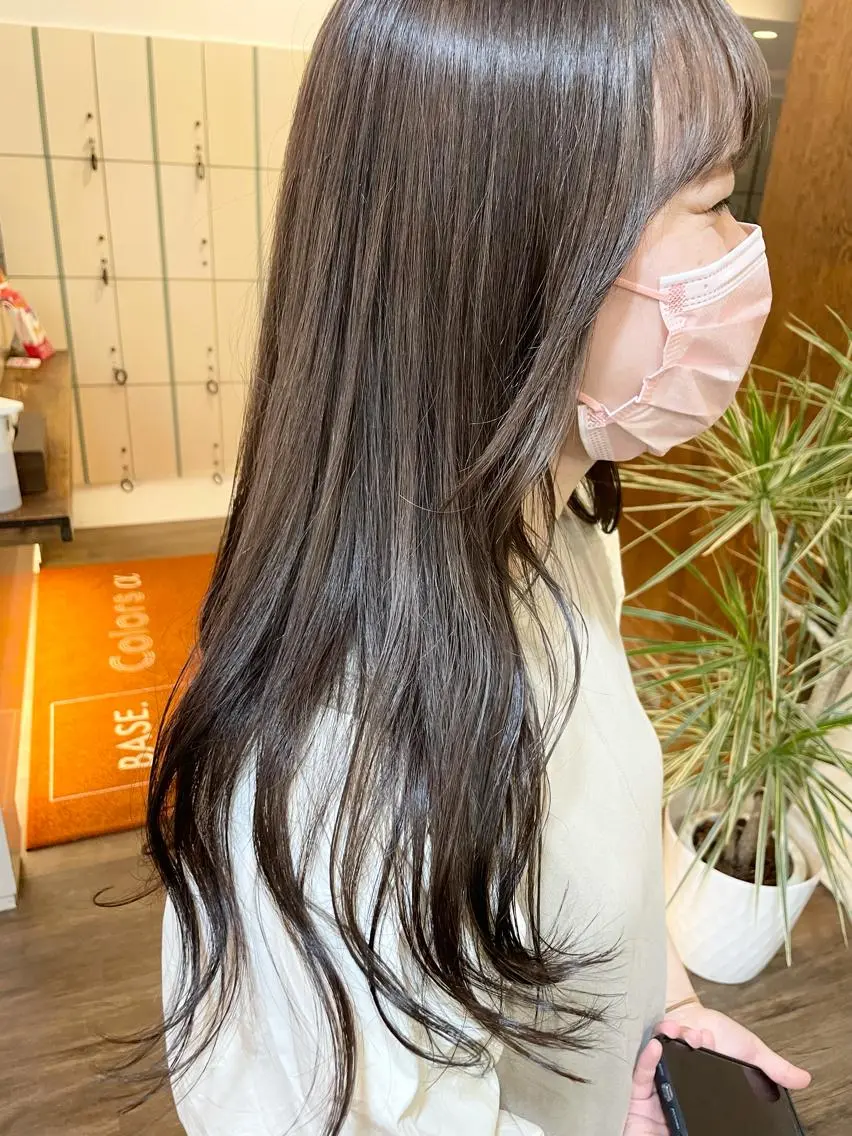 ロング カット ヘアカラー トリートメント しもかわ かほのヘアスタイル