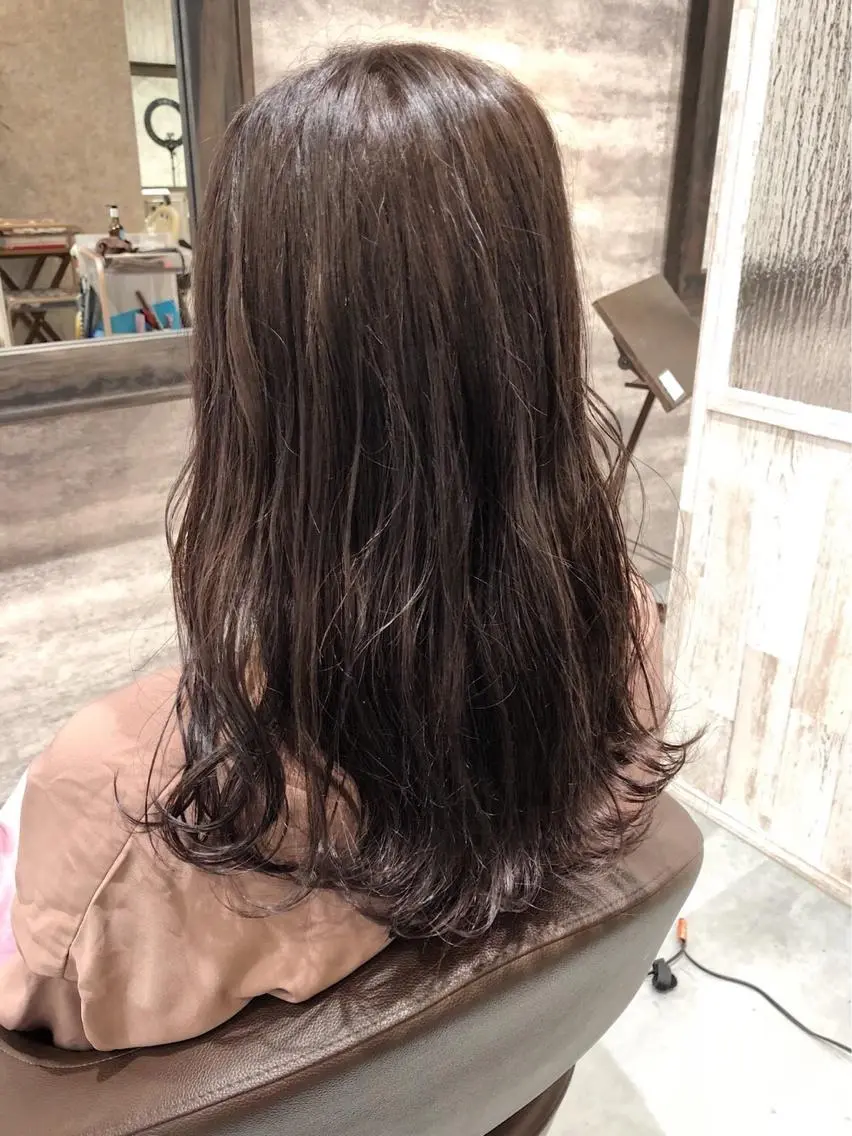 セミロング カラー ベージュカラー モカベージュ 🫟Blanco🫟 Color&Careのヘアスタイル