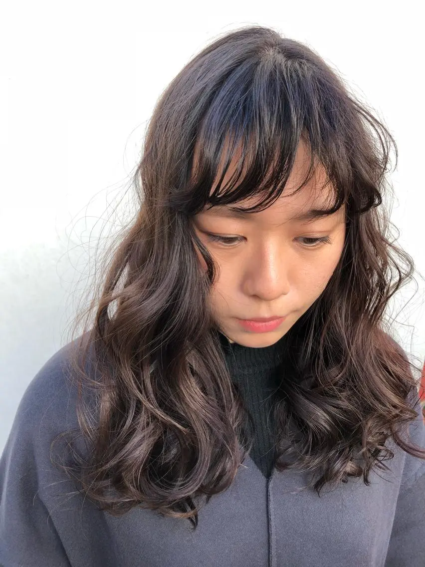 ロング カラー パーマ ヘアアレンジ ベージュカラー 透明感カラー enurk店 🍋 M I K U  *のその他イメージ
