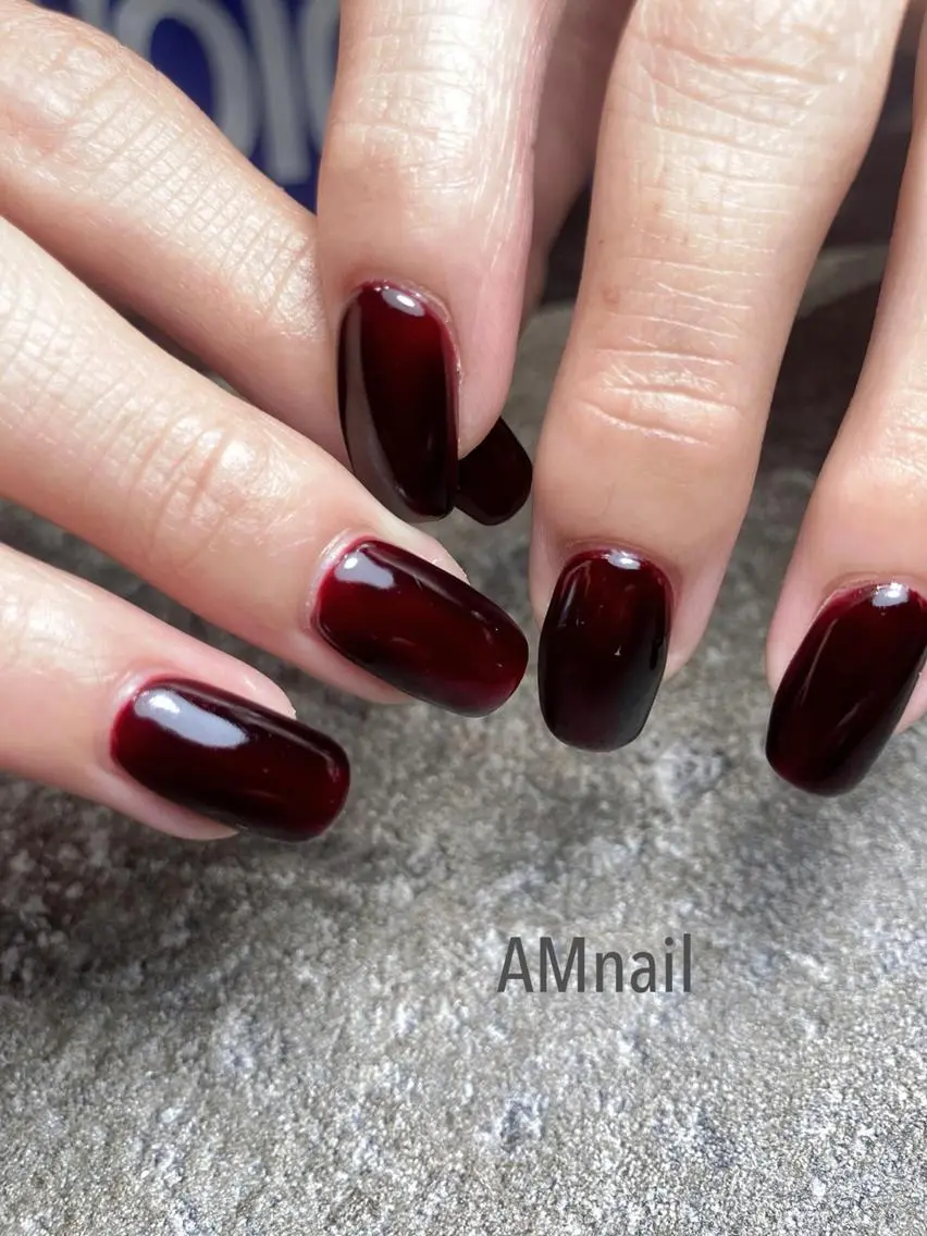 ネイル オフィスネイル ワンカラーネイル シンプルネイル ハンドネイル Am:nail 柏 SUE（スゥ）のネイルデザイン